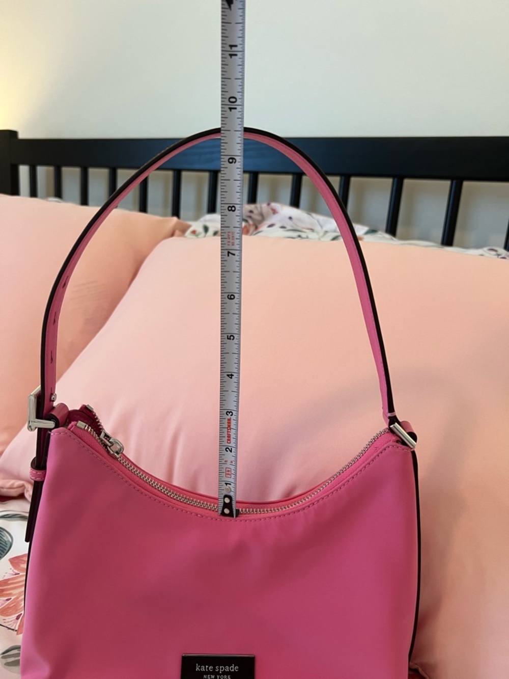 kate spade Pink Shoulder Bag Black Logo - Picture 11 of 12